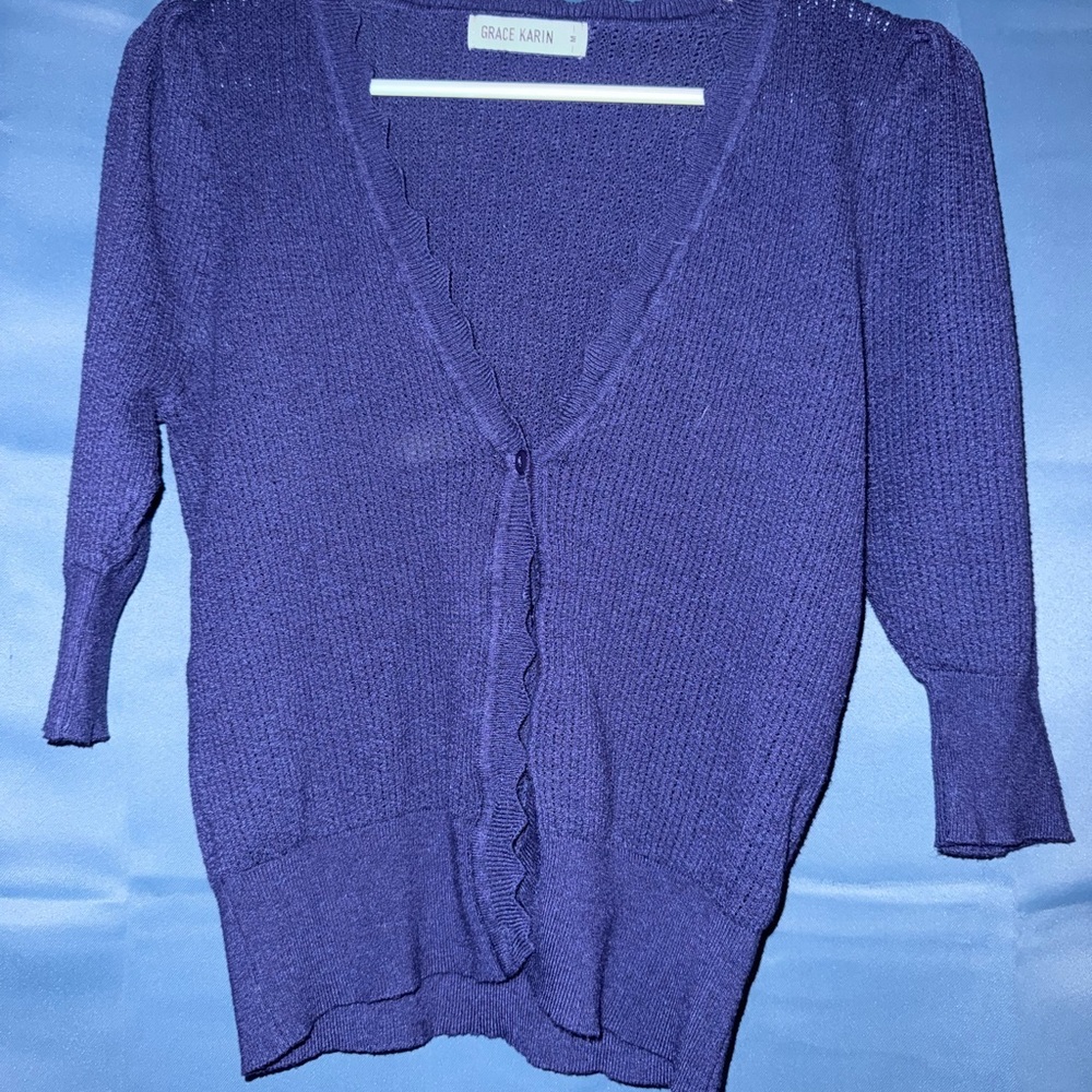 Grace Karin Deep Purple Women's Cardigan